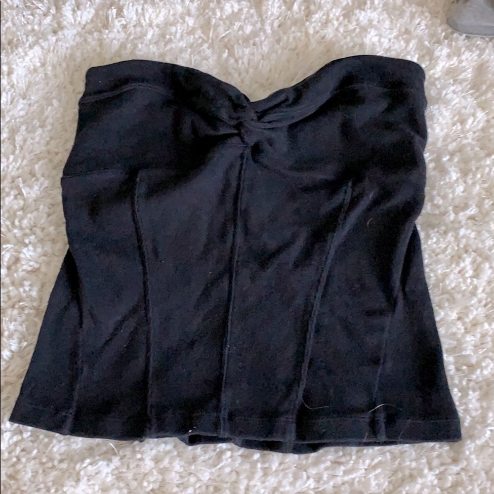 Black strapless top by Free People.